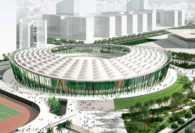 寶安體育館——竹林，2011年世界大學(xué)生運(yùn)動(dòng)會(huì)足球賽場(chǎng)